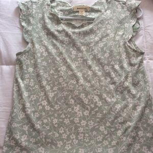 NEVER WORN Green floral top (women’s small)